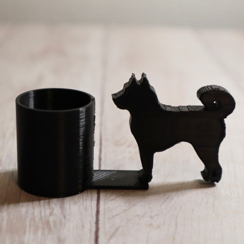 シヤチハタにマーキングするか迷ってる柴犬ハンコスタンド ペン・筆記