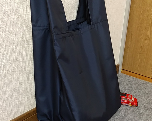 エコバッグ サブ レジ袋 スーパー コンパクト キッチン 碧 ハンドメイド レジ袋風エコバッグ【紺】 エコバッグ・サブバッグ OTOHIME 通販