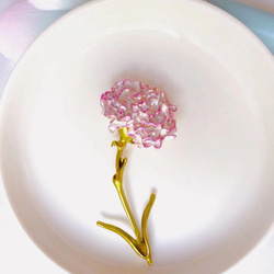 優雅なブローチシリーズ　カーネーション　ピンク　イメージ　植物　花　花言葉　ギフト 3枚目の画像