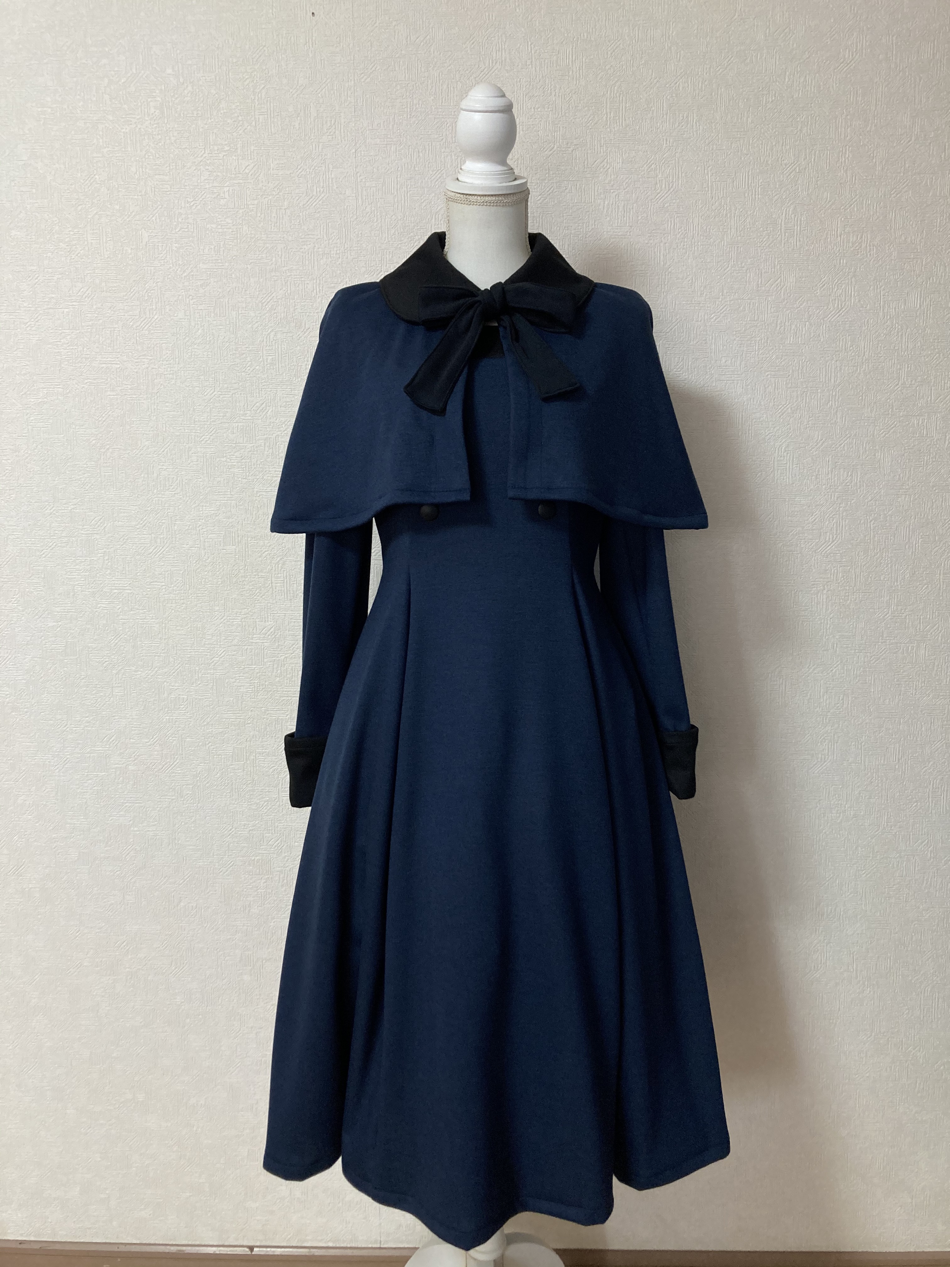 ケープ付きゴスワンピ(ネイビー) ワンピース Granny Sue 通販