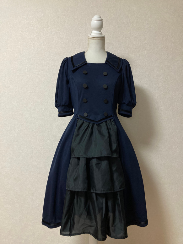 終)軍服風夏ワンピ(ネイビー) ワンピース Granny Sue 通販