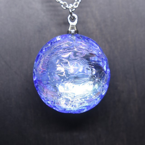 アオのゆらぎ #6 ネックレス・ペンダント glass工房ココロイロ