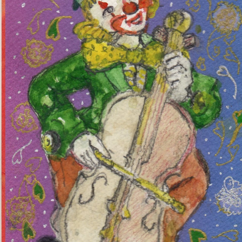絵画 遊・仁 明日のピエロ 絵画