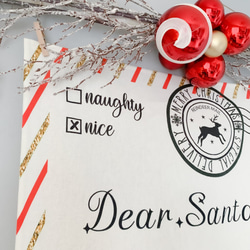 クリスマスタペストリー『 Dear.Santa 』お名前入れ クリスマス サンタさんへの手紙 3枚目の画像