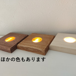 USB木製コースターライト　チークカラー 5枚目の画像