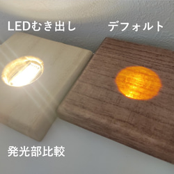 USB木製コースターライト　チークカラー 6枚目の画像