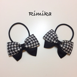 ベビー&キッズ】ピンクドットリボン☆ヘアクリップ ＊滑り止め付き