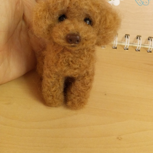 手のひらに乗せて癒やされる♡毛糸⭐羊毛フェルト⭐トイプードル⭐置物