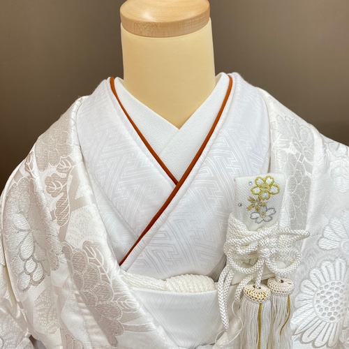 値下げ中】白無垢 はこせこ かいけん 差込み伊達襟 色小物