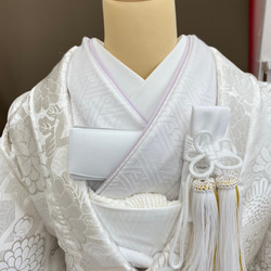 伊達衿(重ね衿) 婚礼・成人式 くすみブルー系 その他オーダーメイド