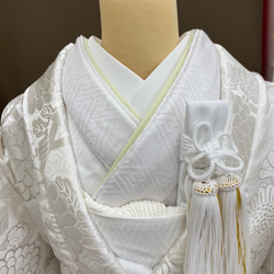 新作】花嫁 ブライダル 絞り風 鹿の子柄 くすみ水色色掛下小物トータル