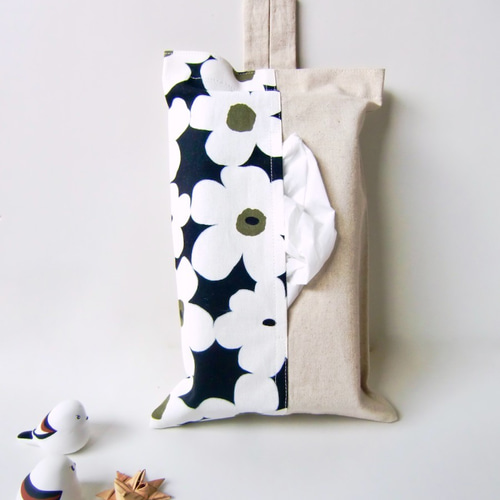 ハンドメイド ボックスティッシュカバー 北欧柄カラフル