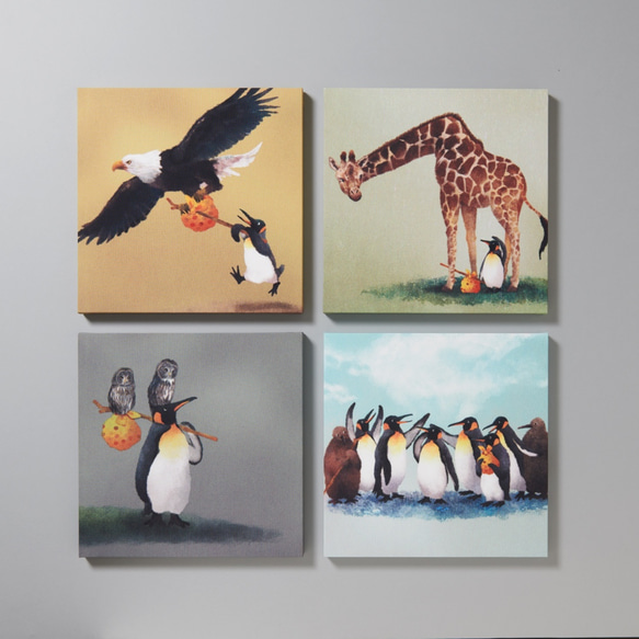 壁掛けアートパネル　旅のひとやすみ［キングペンギンの旅シリーズ］ 7枚目の画像