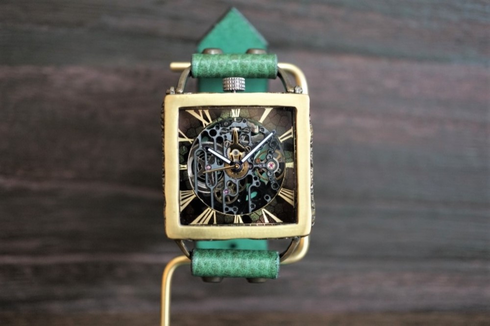 メカニックブラックスクエア　真鍮　グリーン