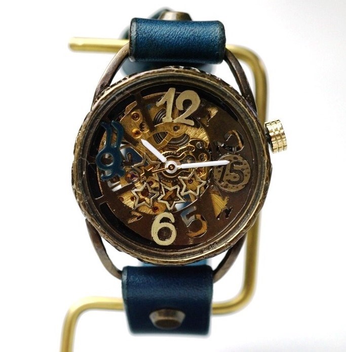 メカピョン　MV/GD 真鍮 　ブルー