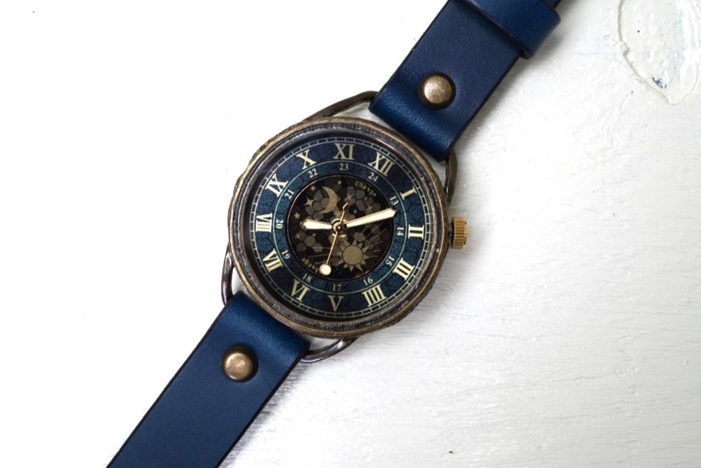 チェンジワールド ローマ Lサイズ 真鍮 ブルー 腕時計 KINO 通販