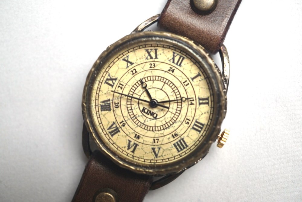 L-9 クラック アンティーク ローマ Mサイズ　真鍮 ブラウン