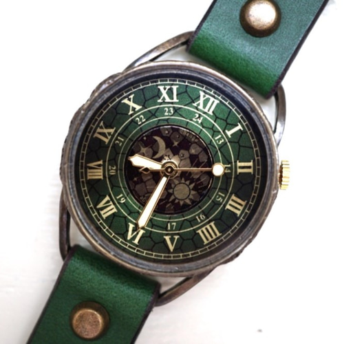 チェンジワールド ローマ Lサイズ 真鍮 ブルー 腕時計 KINO 通販