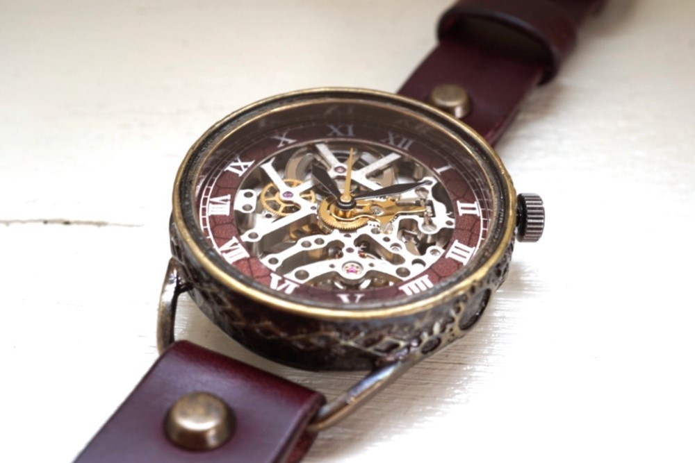 メカニックシルバー　AT　ワインブラウン  真鍮