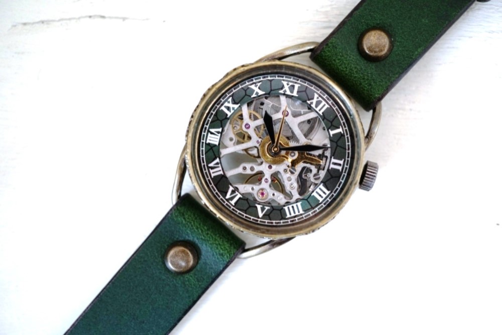 メカニックシルバー　AT　Mサイズ　グリーン  真鍮