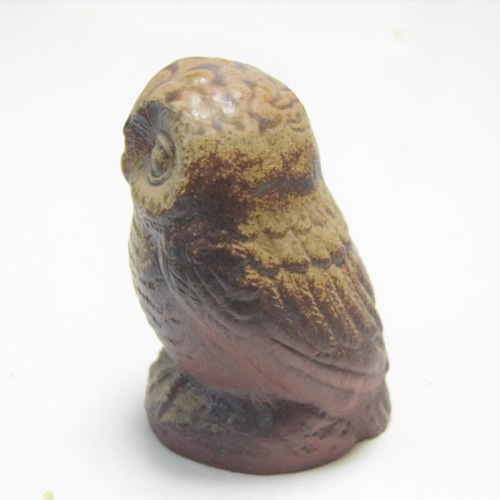 ふくろう  置物   備前焼   ひだすき ふくろう 置物 備前焼 ひだすき