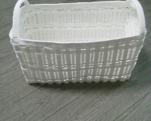 収納ボックス(エコクラフト)☆白 その他インテリア雑貨 craft ♡aki