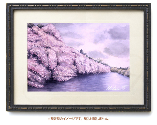 原画】満開の桜（水彩画/額無し）☆絵画 しだれ桜 花見 インテリア