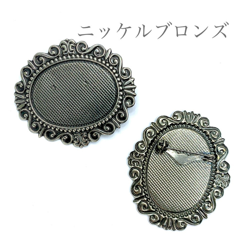 BP1040》ブローチ台 小判 【3ヶ入り】 金具・チェーン Sippou Japan