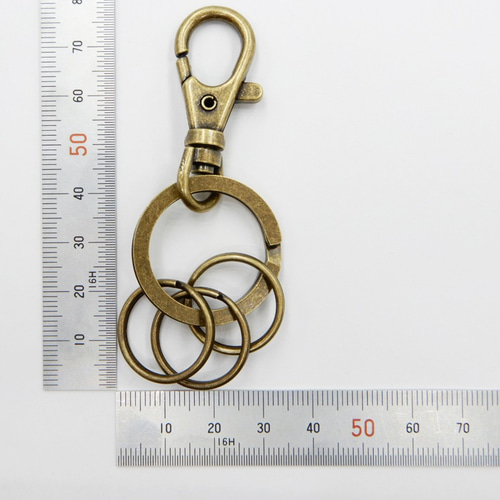 二重カン 真鍮製二重リング キーホルダー　200点セット キーホルダー ナスカン 二重リング 真鍮古美 その他アクセサリー
