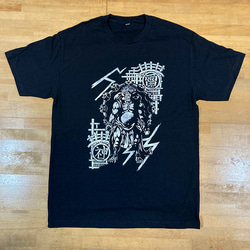 オリジナル和柄Tシャツ『雷神』（ブラック）Mサイズ 1枚目の画像