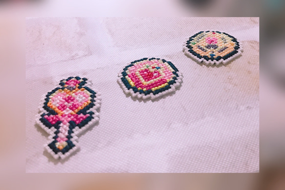 刺繍ワッペンステッカー 魔法少女変身アイテム【B】 2枚目の画像