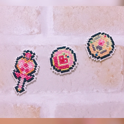 刺繍ワッペンステッカー 魔法少女変身アイテム【B】 3枚目の画像