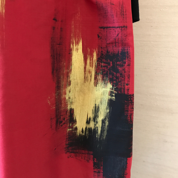赤黒着物リメイクバルーンスカート 5枚目の画像