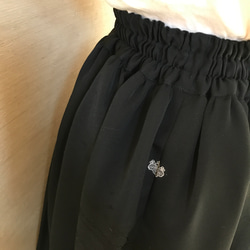 黒波柄絵羽織リメイクバルーンスカート 6枚目の画像