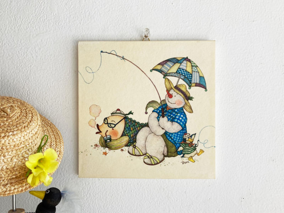 オリジナルイラスト アートパネル ：02（なつやすみ） イラスト G