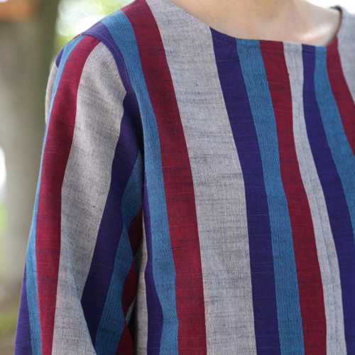 いろはブラウス（会津木綿）はで縞 ブラウス 絲佳 通販 12569003