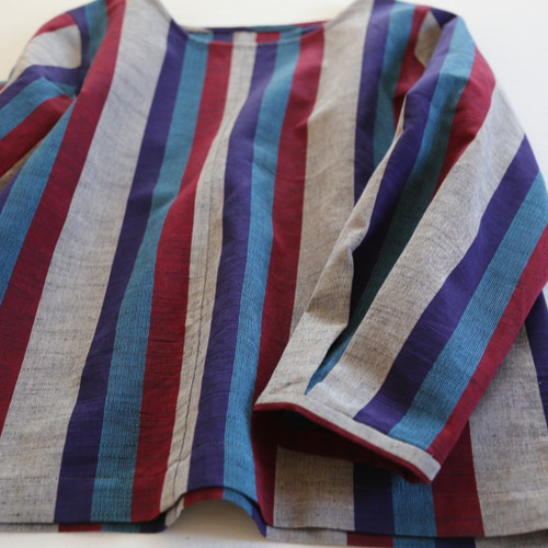 会津木綿　ブラウス　ハンドメイド　　No.157 会津木綿 ブラウス ハンドメイド No.157 - メルカリ