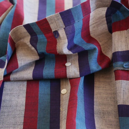 いろはブラウス（会津木綿）はで縞 ブラウス 絲佳 通販 12569003