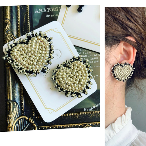 ハンドメイドピアス♡No．34