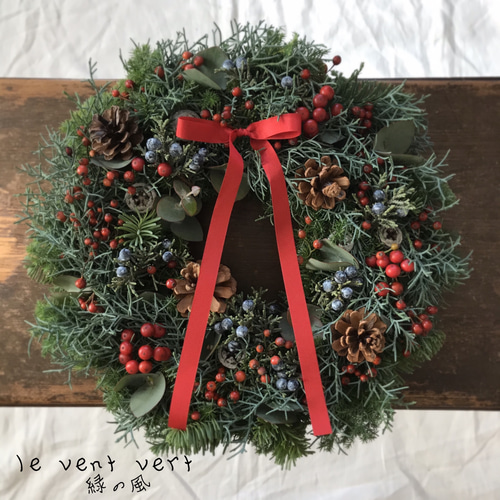 クリスマスリース 【リースサイズ：約Φ30㎝】