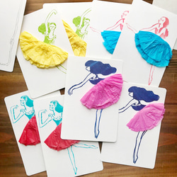 スカートふわふわの踊り子カード 4人セット 8枚目の画像