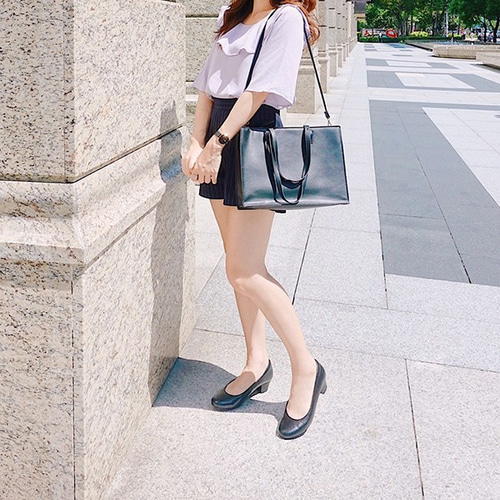 3、5、7cmのクッション付き OL客室乗務員用ブラック パンプス