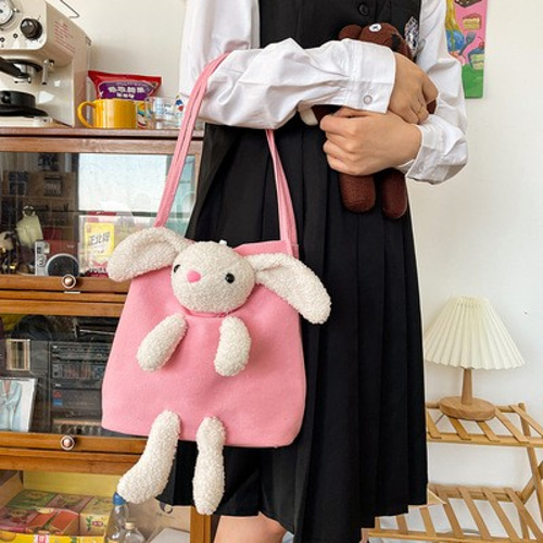 面白いパーソナリティバッグぬいぐるみウサギ人形ショルダーバッグ