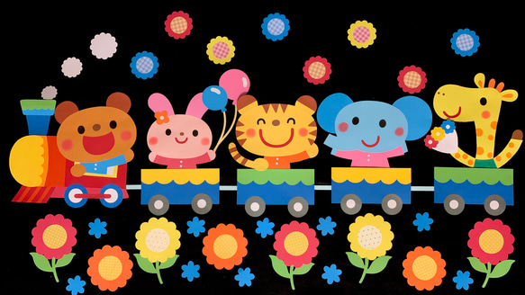 壁面飾り〔動物列車〕 その他アート こはる 通販 11846443｜Creema