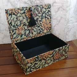 マスクボックス　小物入れ　収納箱　ウィリアムモリス　ハニーサックル 5枚目の画像