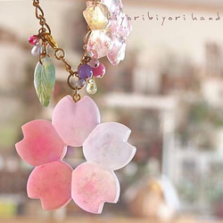 桜うさぎレジンのペンダント（ネックレス）*さくら*サクラ