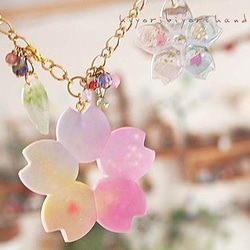 桜うさぎレジンのペンダント（ネックレス）*さくら*サクラ