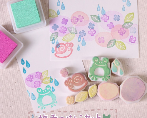 雨の日のねこ 消しゴムはんこ 消しゴムはんこ ラバースタンプ 消しゴムスタンプ はんこどり 雨