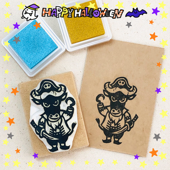☆ハロウィンはんこ☆海賊ヌー船長‼︎ はんこ・スタンプ ＊きんちゃん 