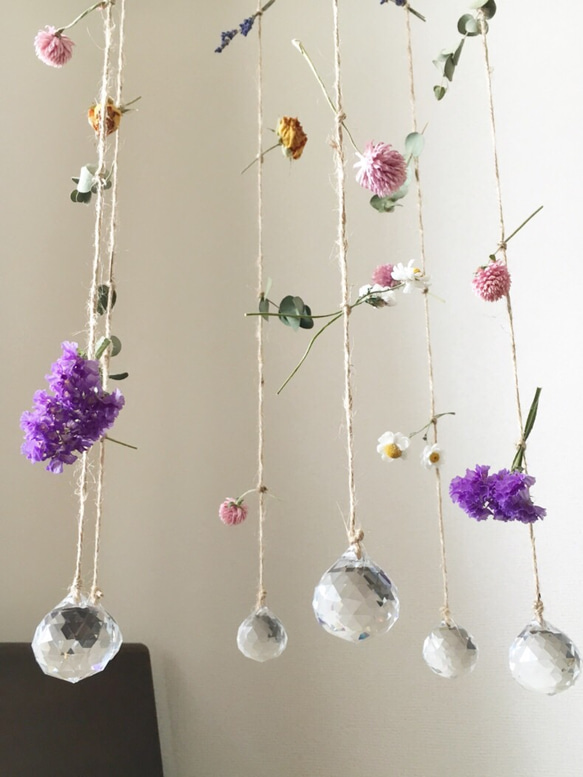 ドライフラワー サンキャッチャー ガーランド 花＊花 通販 3809762